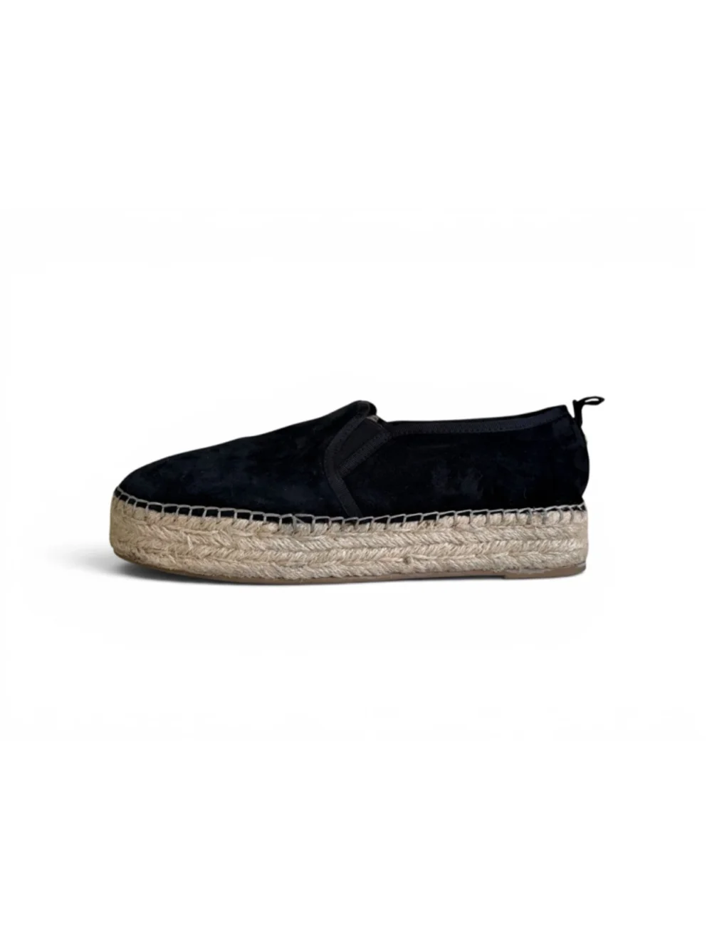 Sam Edelman Carrin Black Suede Platform Espadrille Slip On Shoes Women’s 8.5